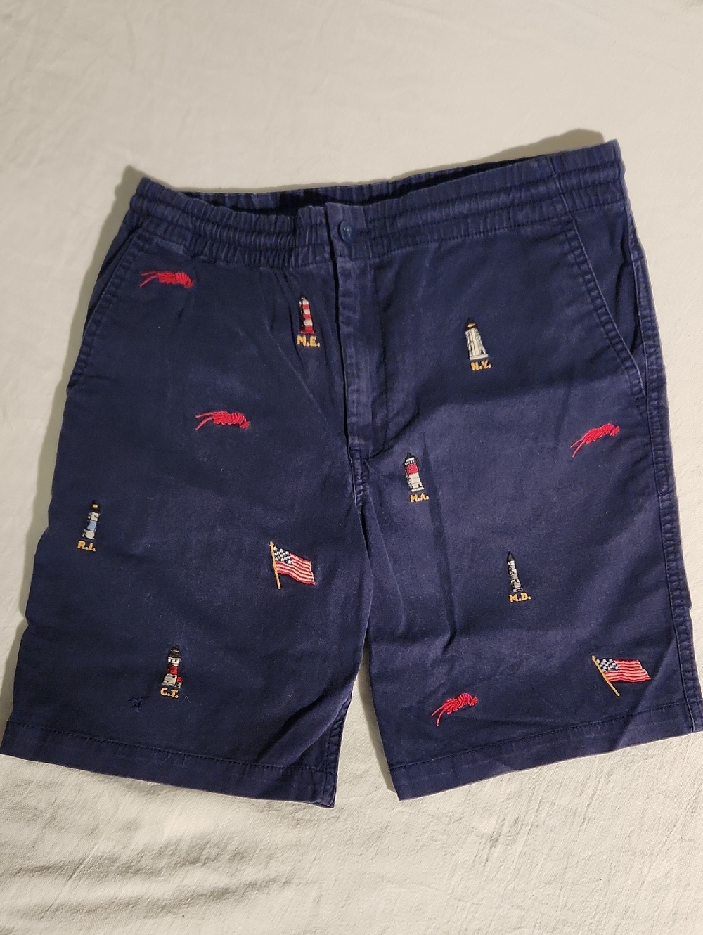 Polo by Ralph Lauren Youthh 16 Navy Embroidered, adjustable shorts